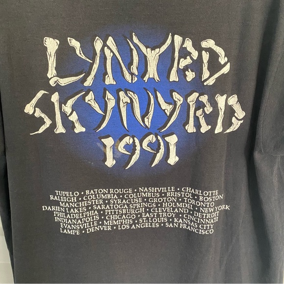 Vintage Lynyrd Skynyrd Screen Stars 1991 Tour T Shirt - Large - Picture 8 of 12